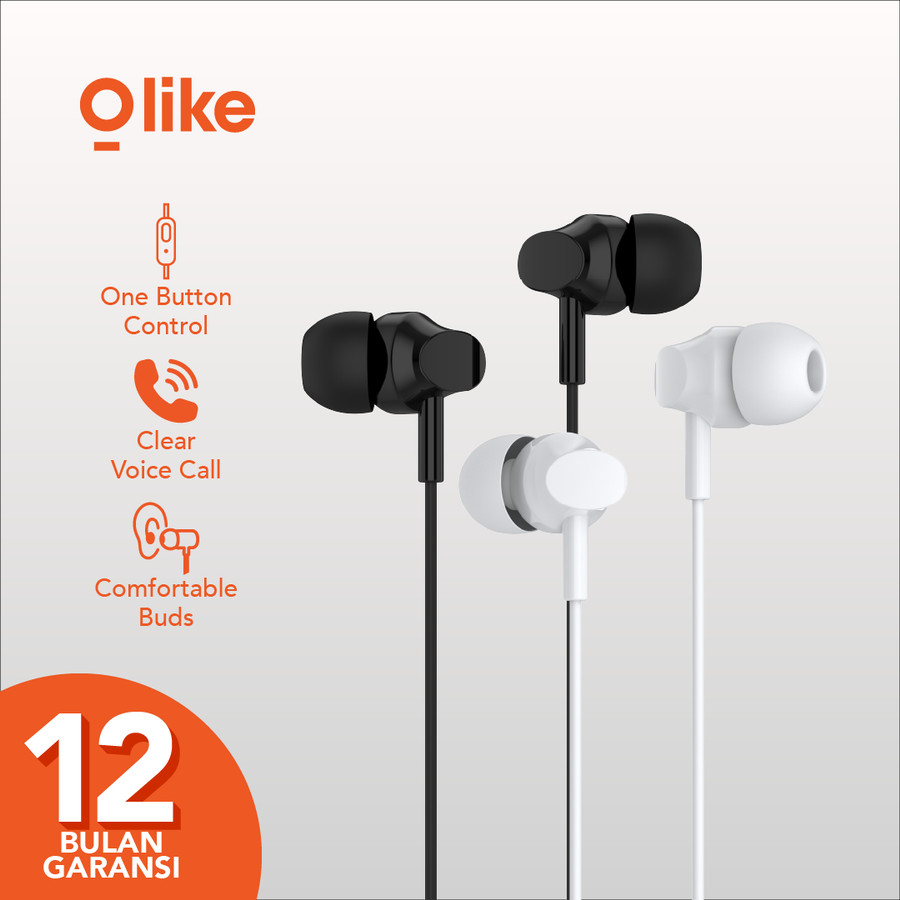 Olike E10 Earphone Headset 3.5MM with Mic (spt Robot RE101s RE10 RE20)