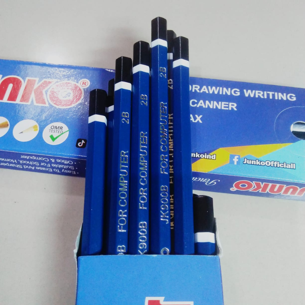 

12 pcs JUNKO Pensil Kayu Graphite / PENSIL 2B MURAH JUNKO BIRU GROSIR