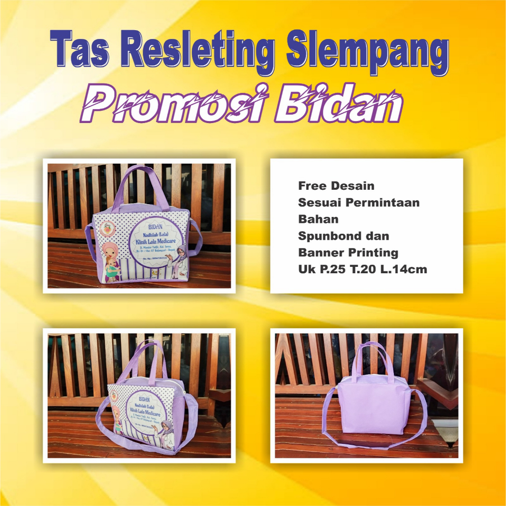 PROMO SOUVENIR TAS  BIDAN / TAS SOUVENIR BIDAN / TAS RESLETING SLEMPANG