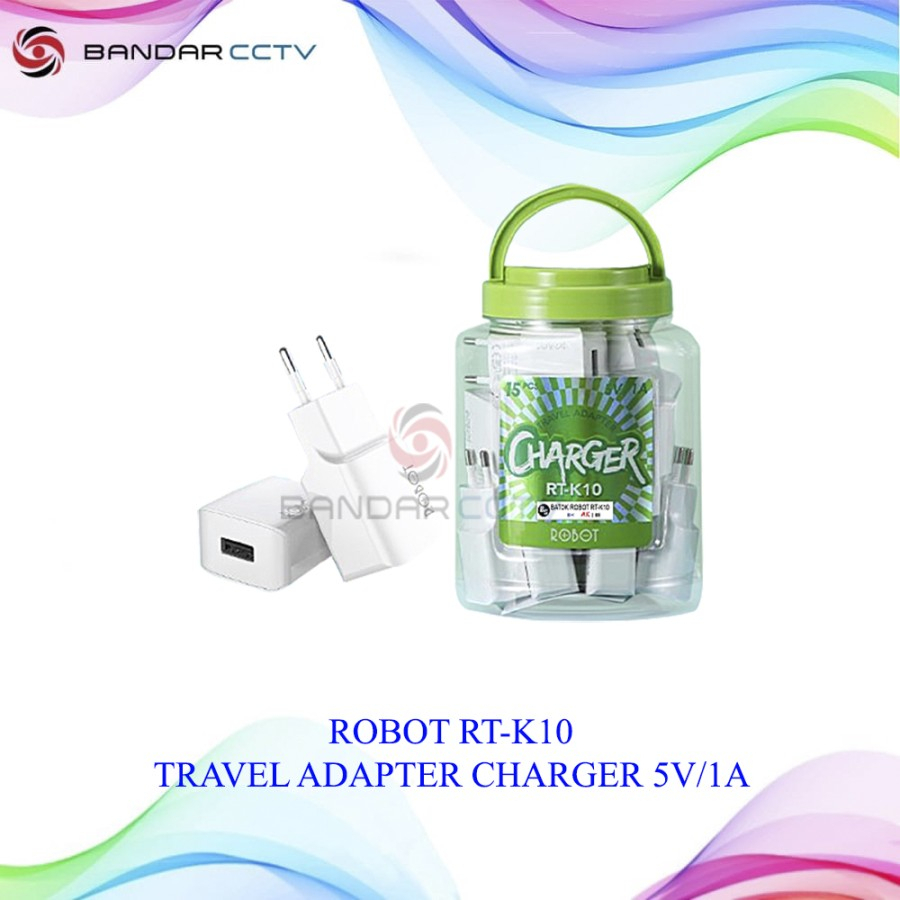 ROBOT RT-K10 TRAVEL ADAPTER 5V/1A KEPALA CHARGER SINGLE USB