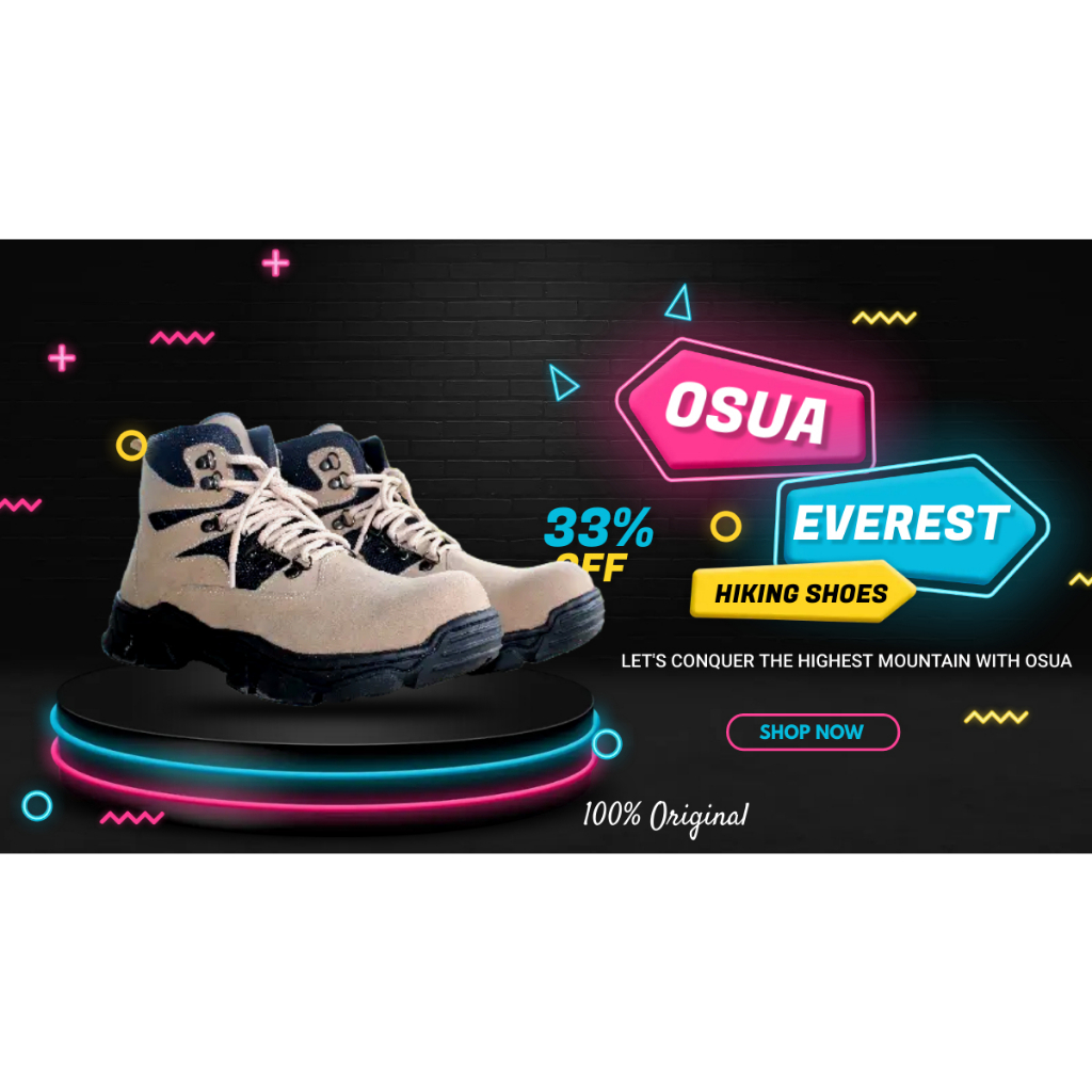 Sepatu Hiking Pria Wanita Boots Safety OSUA Everest Cream
