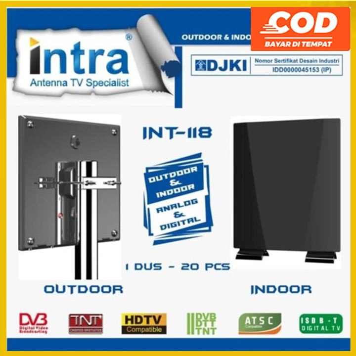 Antena TV luar & Dalam//Antena TV luar & Dalam Intra Int-119 Analog & digital BISA 2 TV