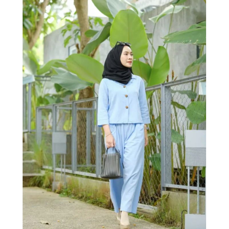 SETELAN CELANA SIMPEL POLOS MODEL TERBARU KEKINIAN/SETELAN CELANA IMPORT MODEL BARU/SETELAN BAJU DAN CELANA MURAH UNTUK REMAJA DEWASA/BAJU LEBARAN SETELAN/SETCEL MURAH/SETELAH MODEL BARU/CELANA POLOS/CELANA KULOT POLOS/SETCEL BAJU LEBARAN MURAH/SETCEL
