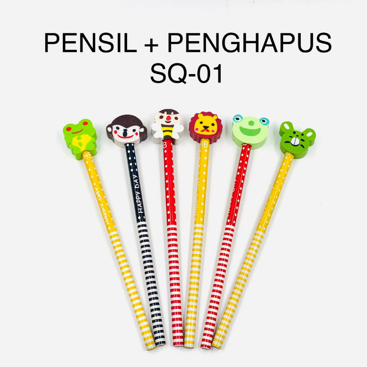 

Pensil + Penghapus Set Anak Fancy Lucu Disney Superhero Cute Animal 1