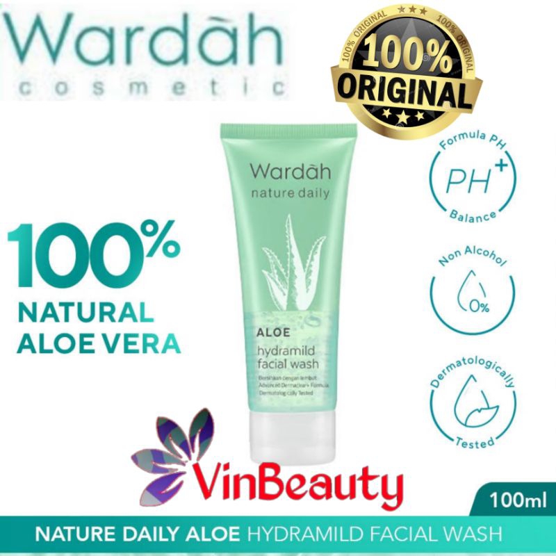 WARDAH NATURE DAILY ALOE HYDRAMILD FACIAL WASH 100 ML FACIAL FOAM GEL