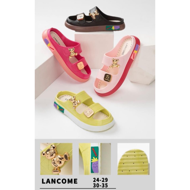 COUPLE SANDAL JELLY WANITA DEWASA DAN ANAK PEREMPUAN IMPORT LIST SLOP JIBBITZ TEDDY FASHION 029D