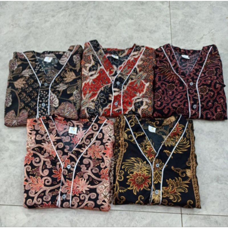 BATIK BAGAN | SIZE S BAJU TIDUR BENANG EMAS ENIX| | PRADA EMAS PIYAMA BATIK BAGANSIAPIAPI| | PIYAMA 
