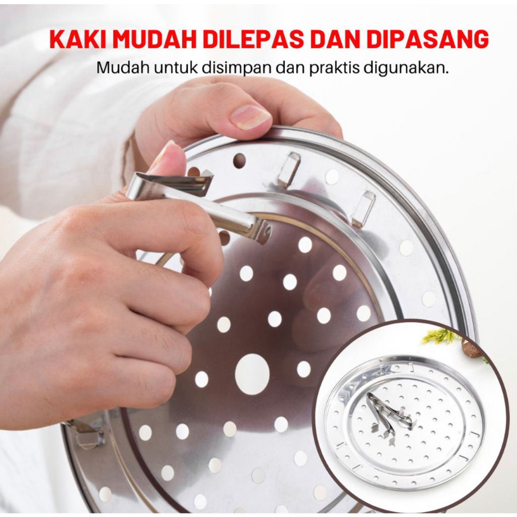 [BISA COD] PROMO Tatakan Untuk Pengukus Stainless Anti Karat Praktis Serbaguna Kukusan Panci Alat Kukus Alat Saring Penyaring Saringan Tatak Panas Tatakan Panci Steamer Wajan Murah Meriah