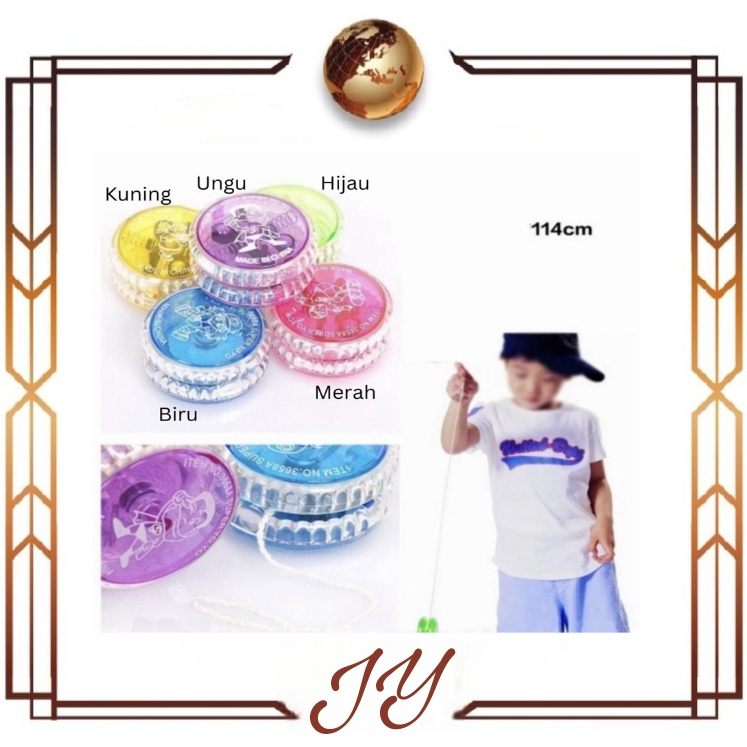 (JY) YOYO MAINAN ANAK DENGAN TALI DAN LAMPU LED