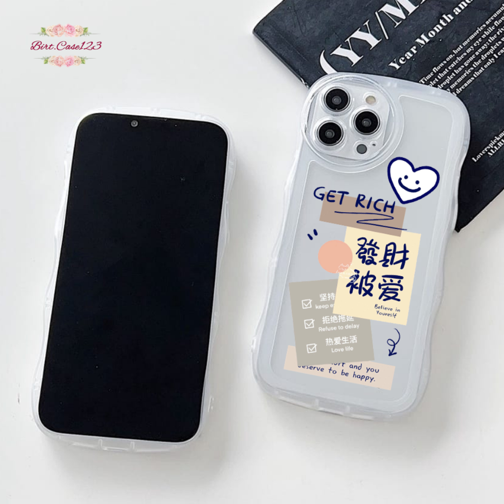 CUSTOM SOFTCASE WAVE GELOMBANG CLEAR CUSTOM GOOL FOR IPHONE 7 8 7+ 8+ X XS XR XS MAX 11 12 13 14 PRO MAX PLUS BC7493