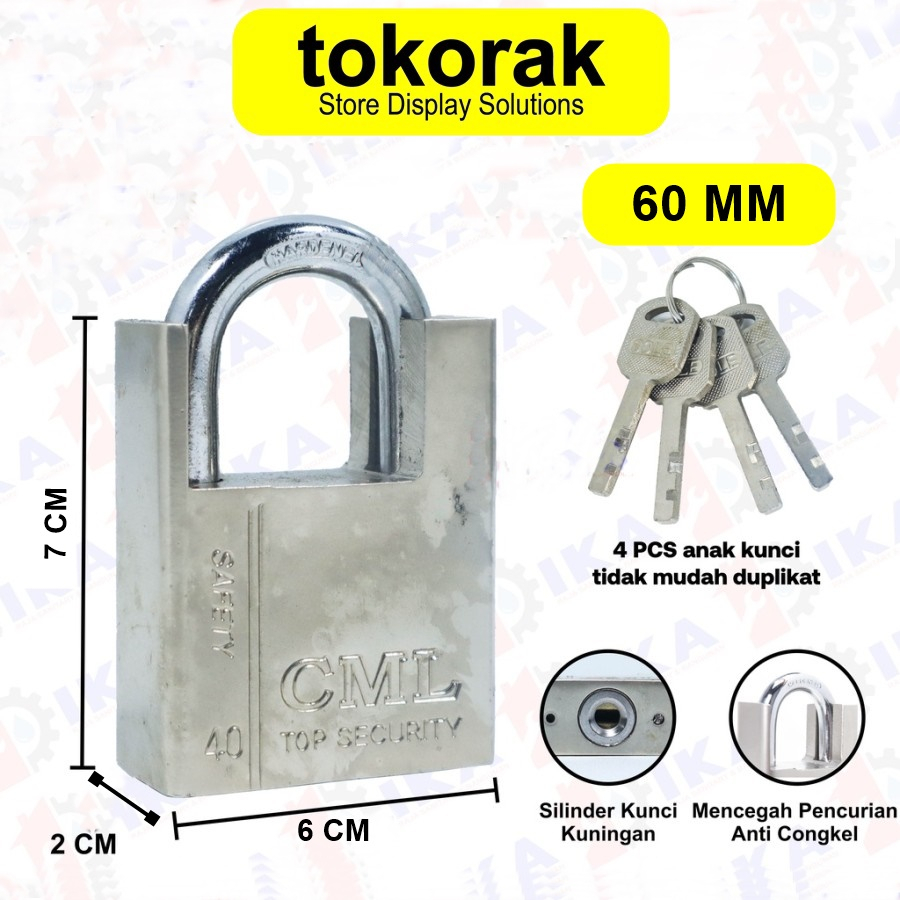 GEMBOK JAKET 60 MM CAMEL PADLOCK JACKET 60MM