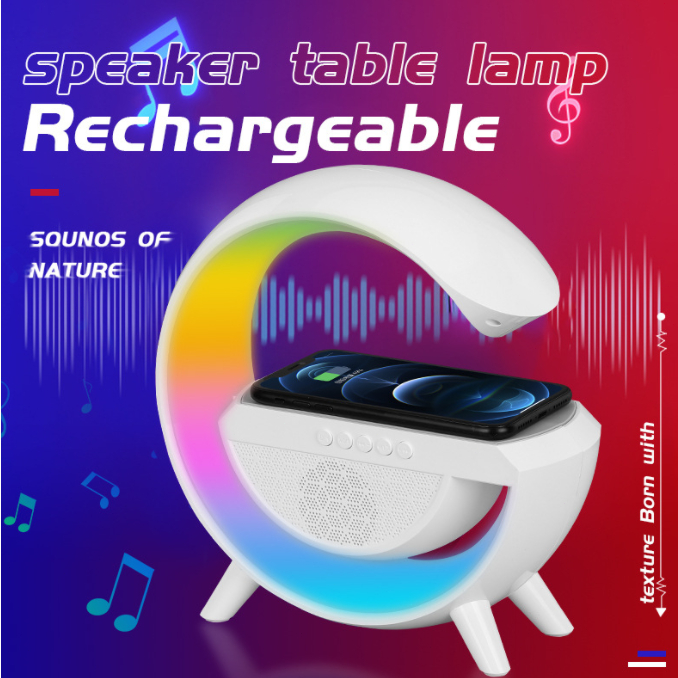 【COD】Speaker bluetooth pengisian daya nirkabel lampu samping tempat tidur yang baru