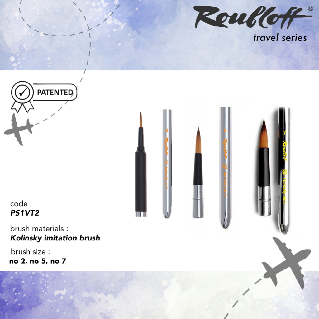 

Kuas Lukis Roubloff Travel Brush Kolinsky imitation Round Brush PS1VT