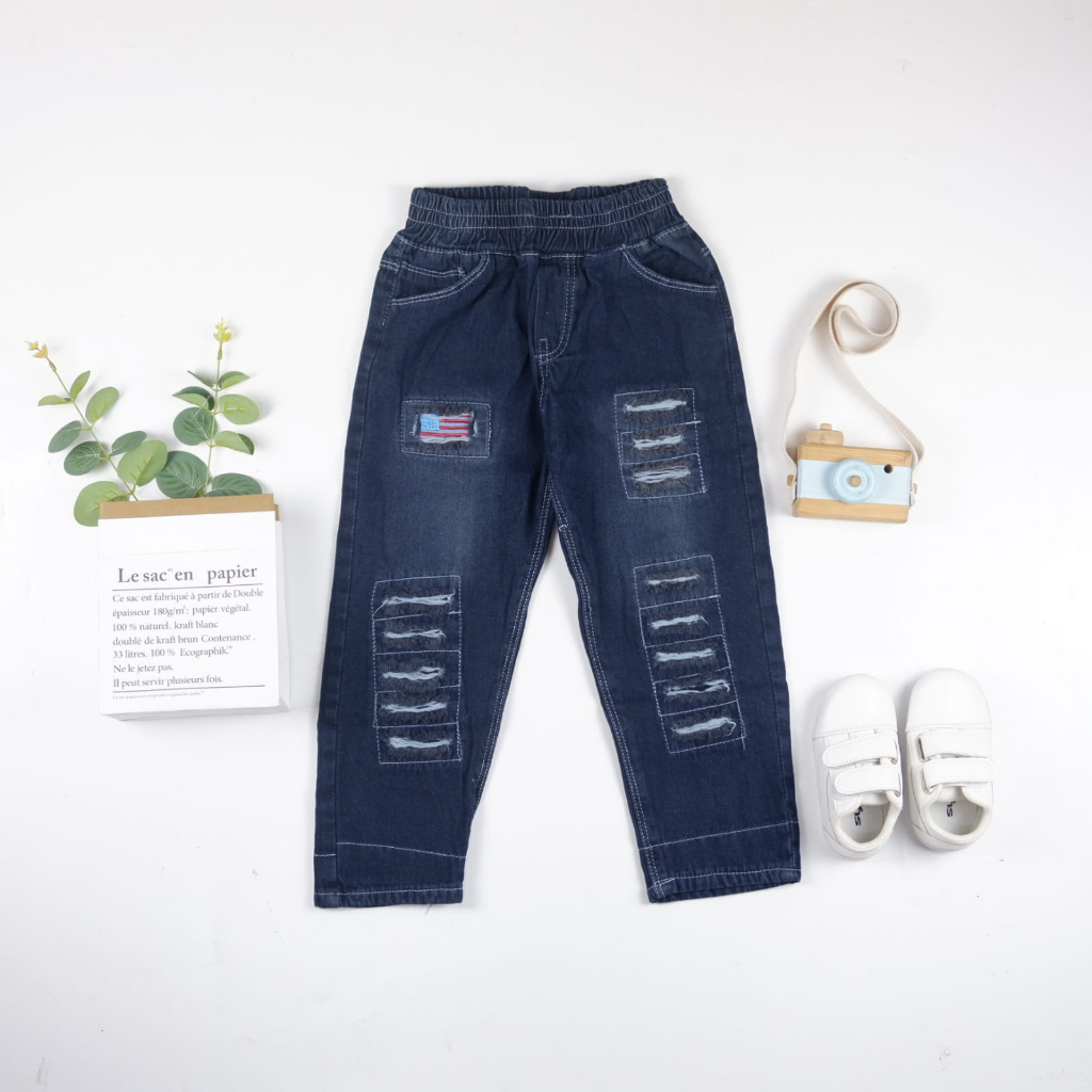 Dezata  Brian Pants- Celana Panjang Jeans Anak 1-10 Tahun Celana Panjang Anak Celana Stik Balik