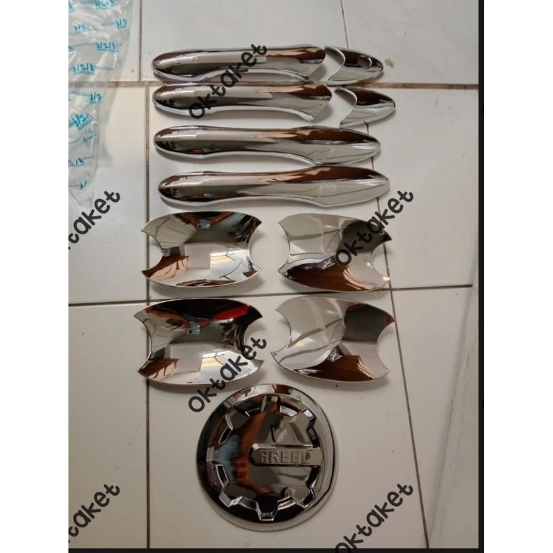 paket outer handle tank cover Freed 2009 2011 2013 2014 Hitam &amp; Chrome