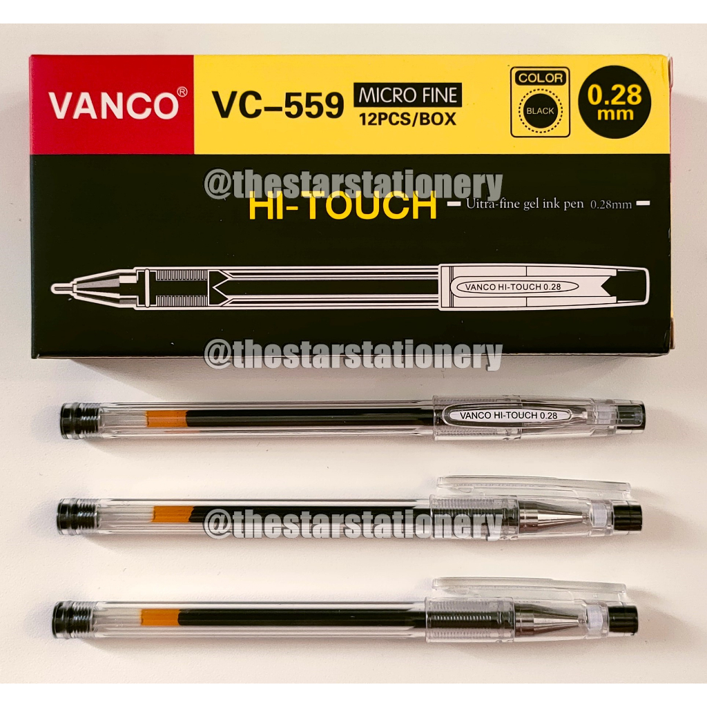 

(1 Biji) Bolpen Vanco VC-559 Hi-Touch 0.28 mm Gel Pen / Gel Pen Vanco VC559 (1 Biji)