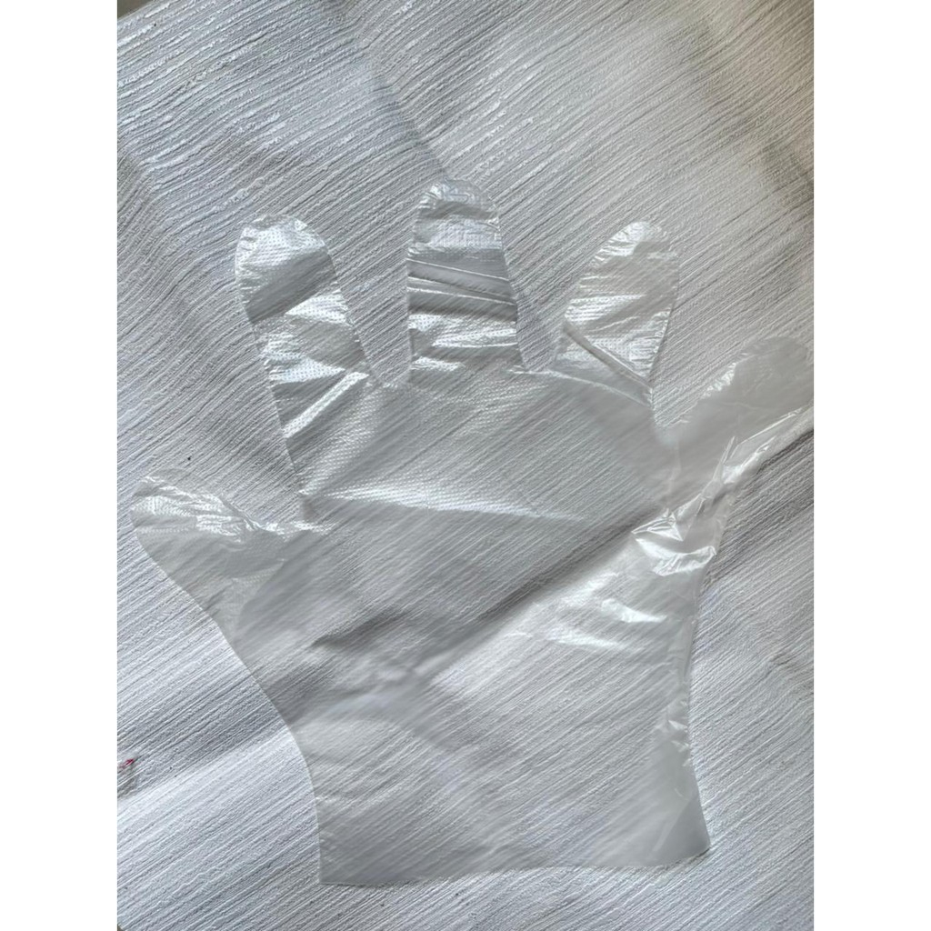 Sarung tangan plastik bening higienis / sarung tangan plastik sekali pakai