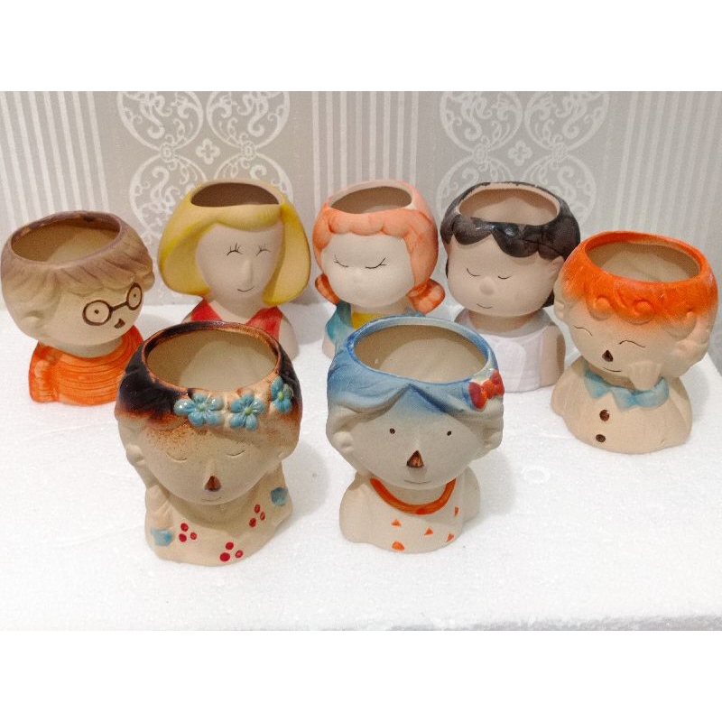 Pot Keramik Model Patung mini