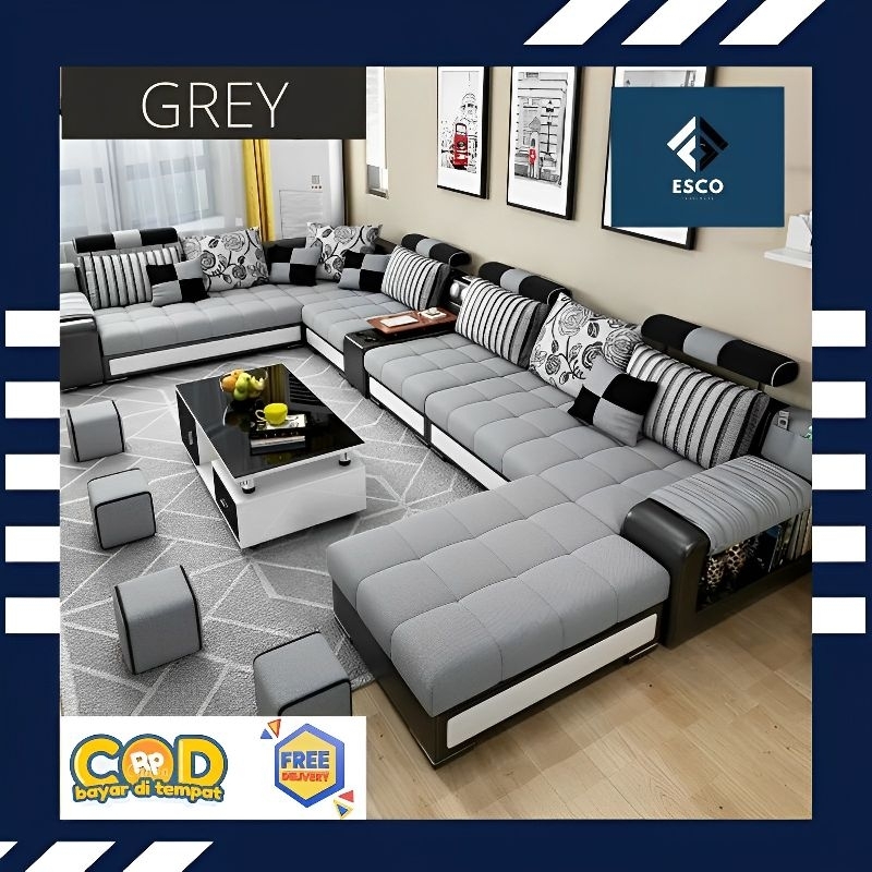 ESCO - Sofa Ruang Tamu Minimalis Sofa Beranak Mewah Modern 2023 EF9