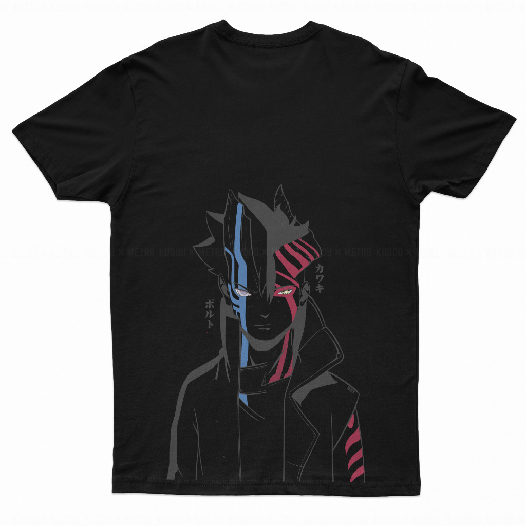 TORIZU Tshirt Boruto x Kawaki Karma Black Anime Manga Naruto Premium Unisex