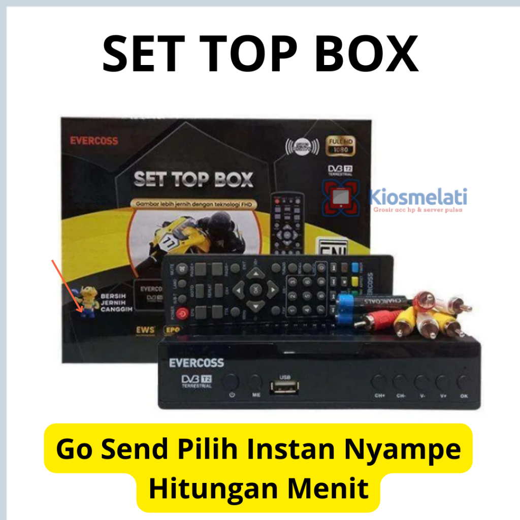 SET Top Box DVBT2 Digital Full HD ANTENA TV SIARAN LANGSUNG STB Dan Antena Dalam STB