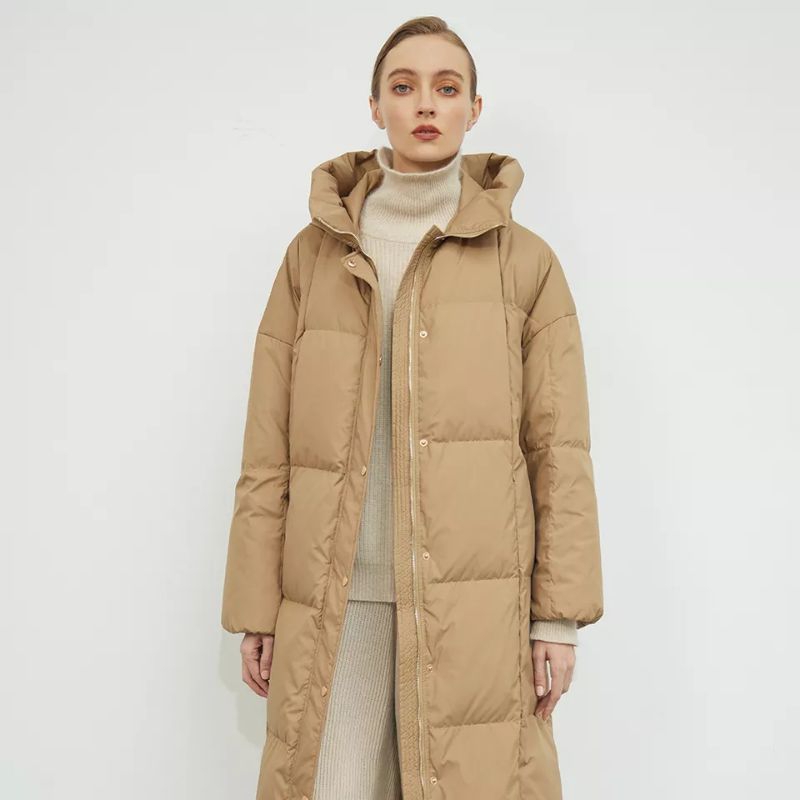 Jaket long coat musim dingin wanita jaket panjang wanita jubah musim dingin wanita