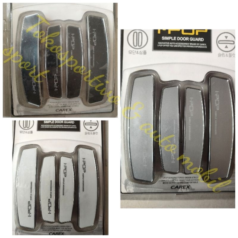 pelindung pintu mobil Door guard pintu mobil universal Ipop list chrome 1set -4pcs