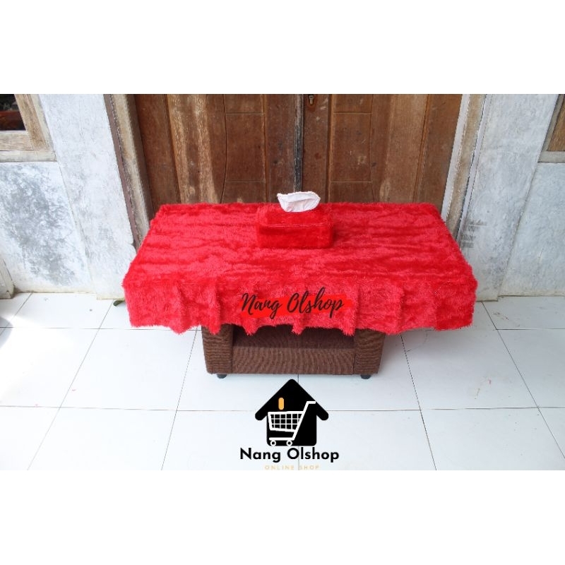 Taplak Meja Ruang Tamu/Taplak Meja Rumbai Ruang Tamu Bulu Lembut/Taplak Meja Rumbai Murah COD Uk150x50x20cm