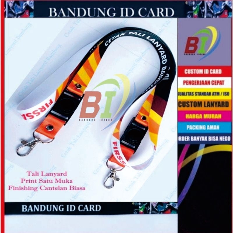 

Lanyard id card printing custome 2 cm 1 sisi/cetak tali lanyard id card 2cm 1 sisi desain bebas