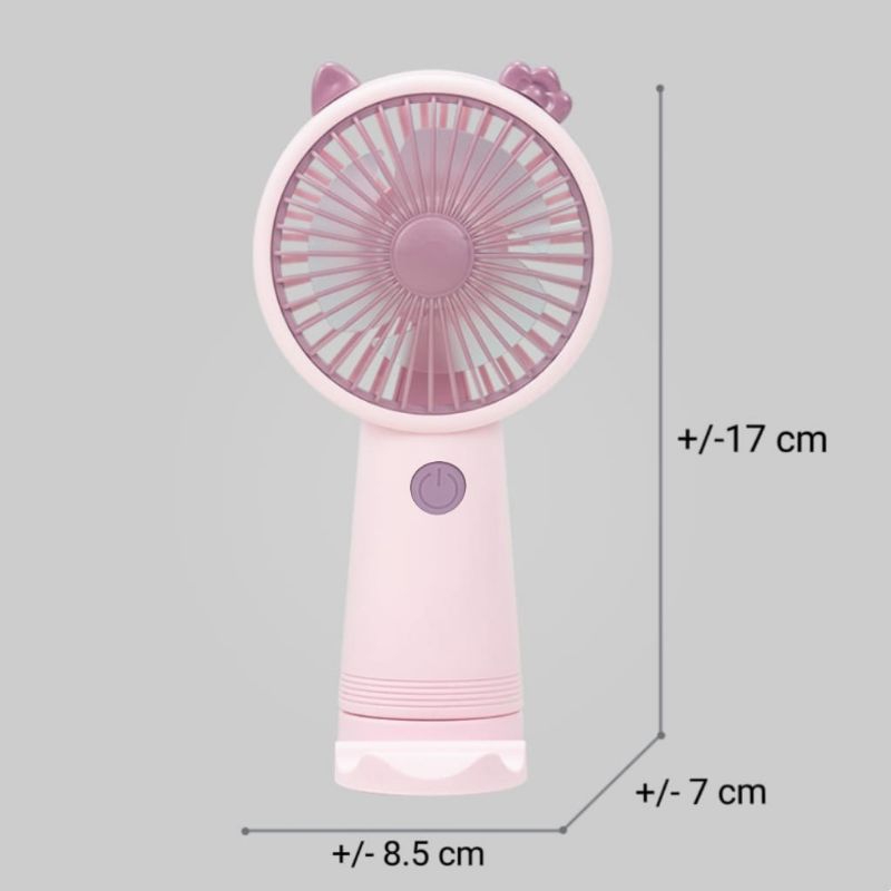 Kipas Genggam Angin Mini Karakter Fan Lucu Handheld USB Rechargeable ⭐ Toko10 ⭐