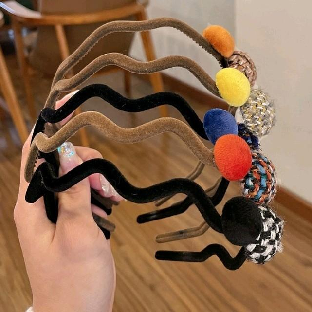 Bando Bola korea Gelombang/headband korea/new button headband