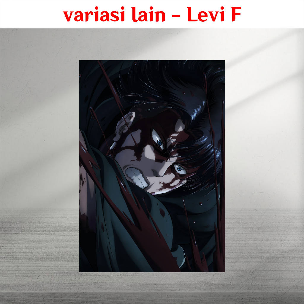 Koleksi Poster A3 Anime Shingeki no Kyojin / Attack on Titan A - Eren Mikasa Levi