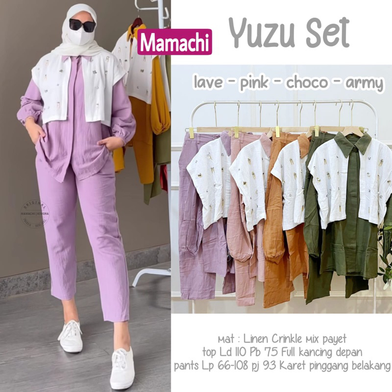Yuzu Set // Set linen crinkle