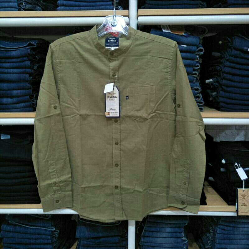 emba kemeja lengan panjang krah shanghai / baju taqwa / baju koko / baju muslim