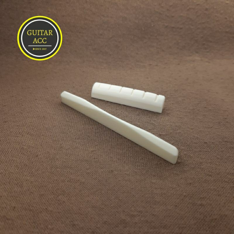 Saddle nut gitar akustik 75mm 43mm bone tulang martin style 1 set