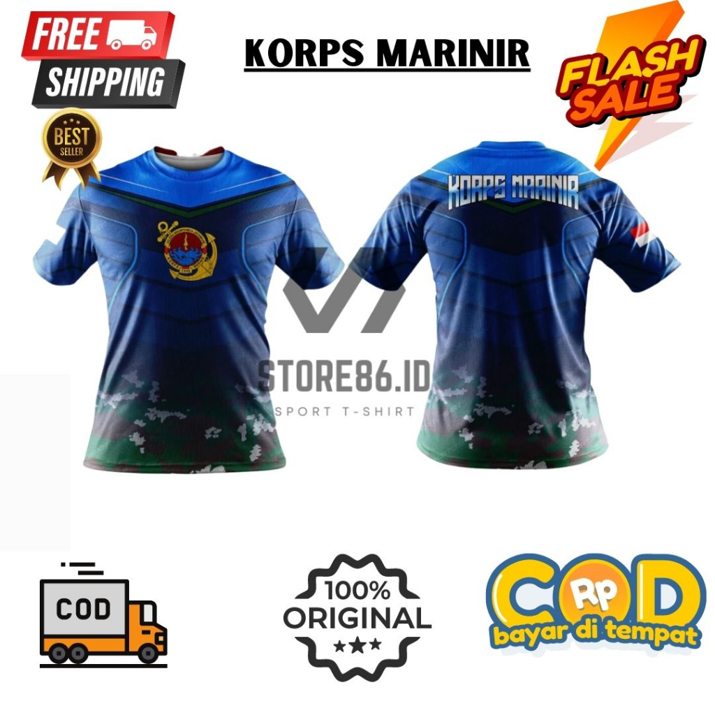 JERSEY KORPS MARINIR FULLPRINT SUBLIME / KAOS KORPS MARINIR DRIFIT / JERSEY KORPS MARINIR / FULL PRI