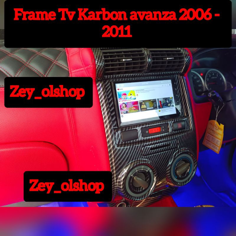 Frame Tv Motif karbon Avanza 2004 - 2011