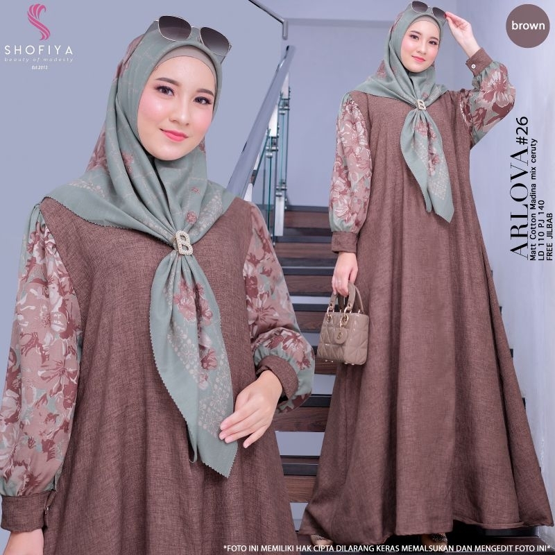 ARLOVA,ADREA Set Syar'i Dress ORI by Shofiya