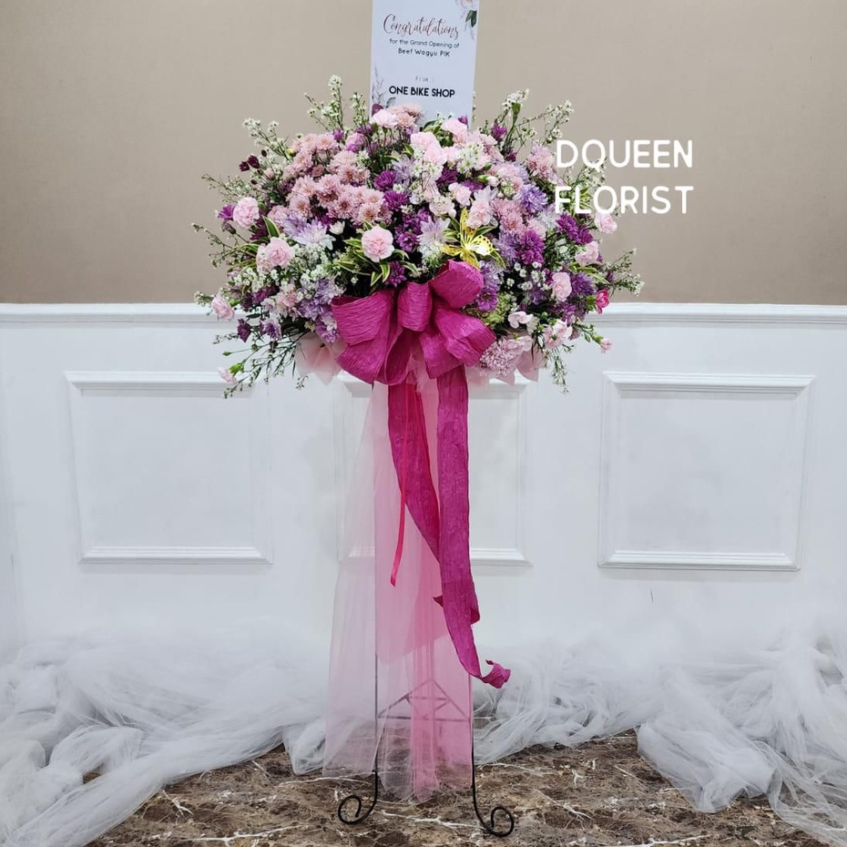 standing bunga dekorasi flower ulang tahun