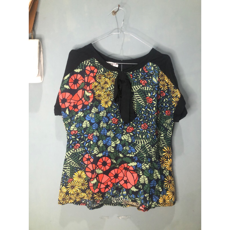 preloved atasan wanita vintage bunga merk ann design