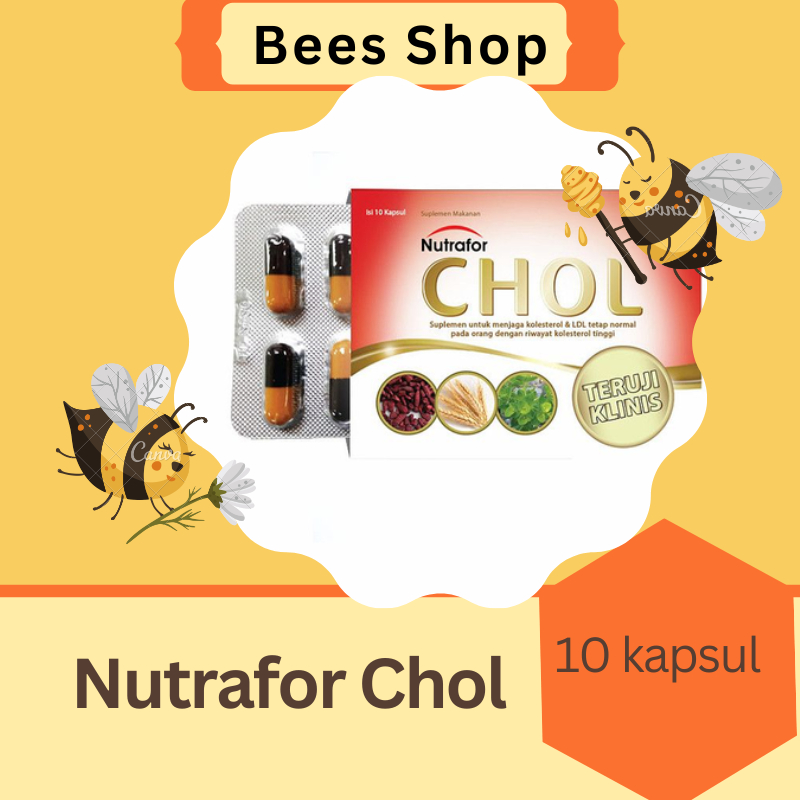 Nutrafor Chol Suplemen Obat Penurun Kolesterol | Lemak Darah | isi 10 Kapsul