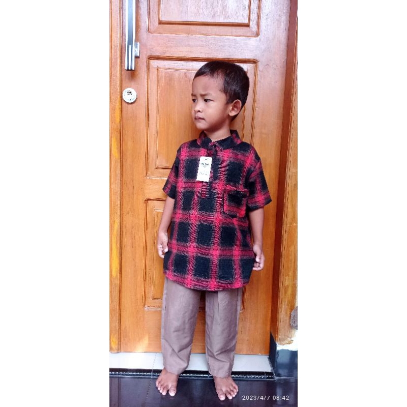 Bomboobee Setelan Koko Flanel Anak Laki Laki