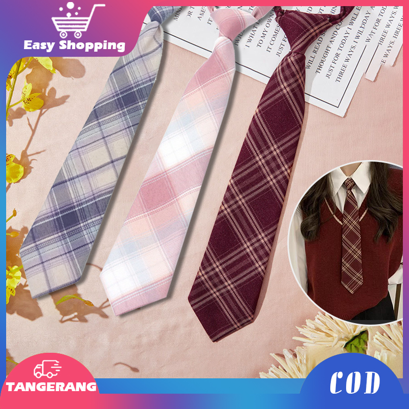 Dasi Wanita Seragam Sekolah Women'S Solid Color Neck ​Tie Sekolah College Malas Dasi Kecil Dasi
