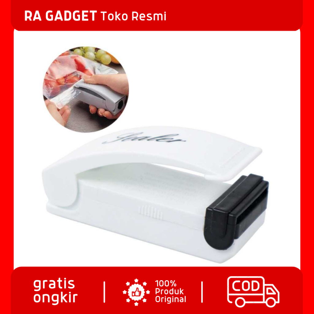 Alat Perekat Mini Hand Heat Sealer / Press Plastik Sealer Makanan Snack Snek Es Krim Jajan Jajanan J