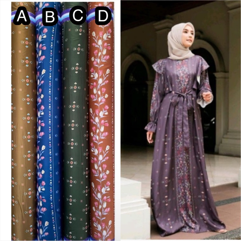 Bahan Kain Silk premium DR silk motif Sania terbaru