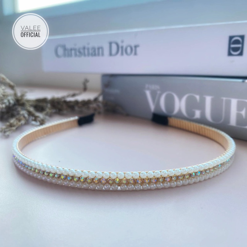 BANDO KAWAT MUTIARA KOREA | BANDANA IMPORT | PEARL HEADBAN