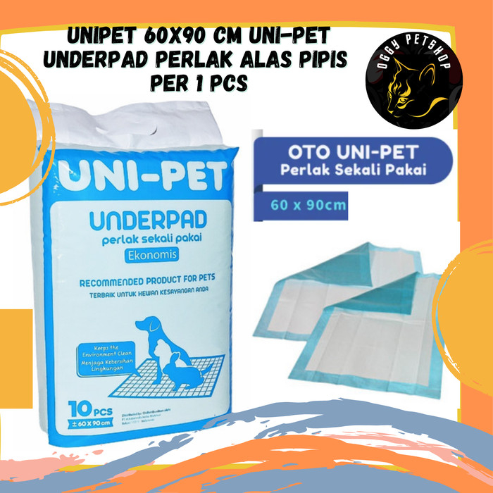 UNIPET 60x90 cm UNI-PET Underpad Perlak Alas Pipis Kucing per 1 pcs