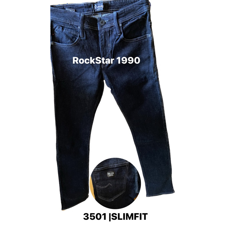 Celana Jeans RockStar 1990 Original 3501 SLIM