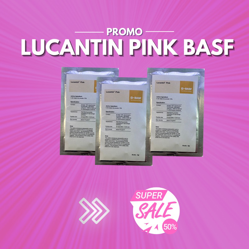 Lucantin Pink Original BASF Germany 5gr pigmen pencerah warna ikan louhan channa carophyll