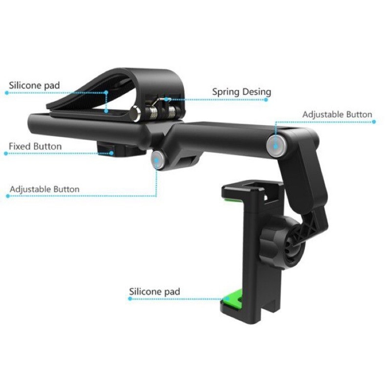 Vibox Car Phone Holder Jepit Mobil HD58 HD-58 stand Handphone cocok gantung di sun visor rearview penyangga Hp BY SMOLL